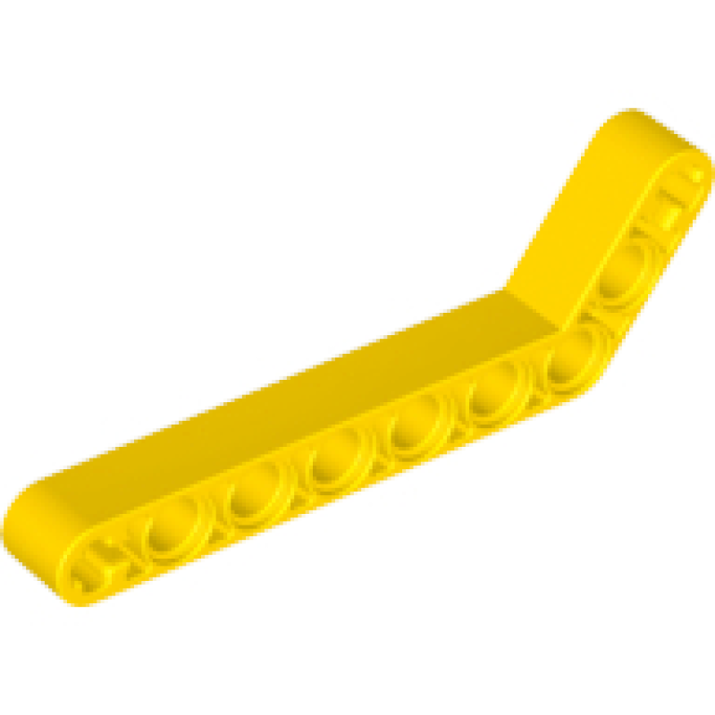 Technic, Hefbalk Dik 1x9 (7-3) gebogen Yellow